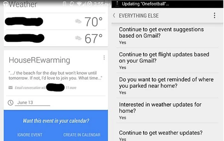 Google Now sẽ “quét” Gmail để nhắc lịch cho người dùng