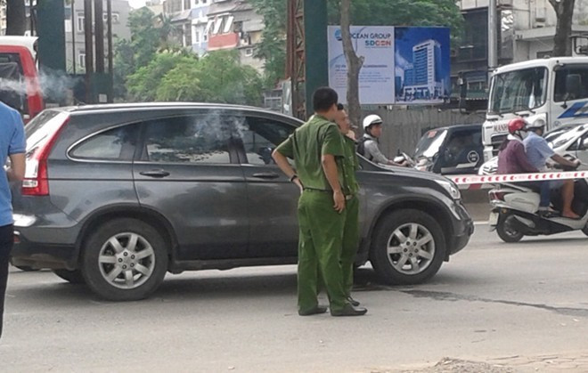 Chiếc xe CRV mà nạn nhân cầm lái.