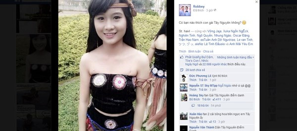 Ảnh cô gái Tây Nguyên xinh xắn nhận bão like
