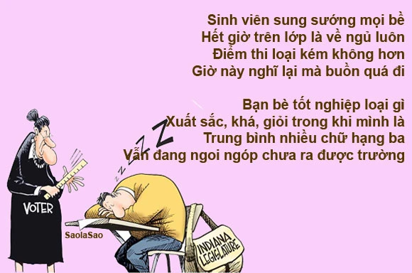 Thơ vui: Sinh viên thất nghiệp