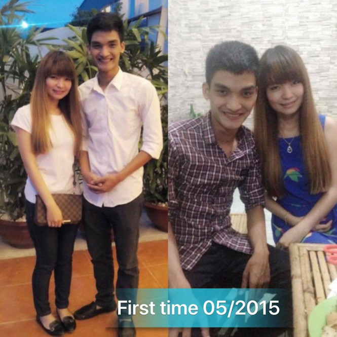 Hình ảnh khi cả 2 mới bắt đầu hẹn hò được Thảo Vy chia sẻ.