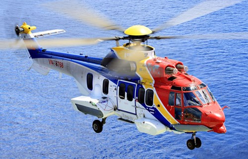 Trực thăng vận tải hiện đại EC225 biên chế cho Không quân Hải quân Việt Nam.