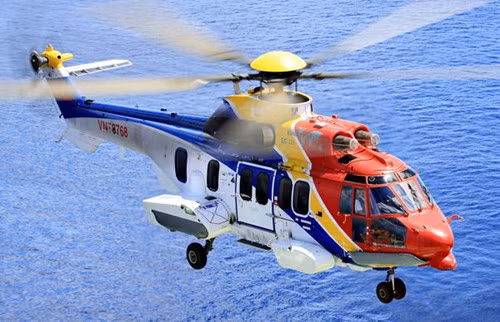 Trực thăng vận tải hiện đại EC225 biên chế cho Không quân Hải quân Việt Nam.