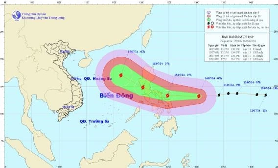 Tin mới nhất về cơn bão gần Biển Đông ngày 14/7