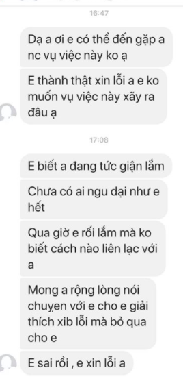 Tin nhắn xin lỗi của những kẻ tung tin đồn "bay lắc" gửi tới Trấn Thành được nam MC công khai. Tin nhắn xin lỗi của những kẻ tung tin đồn "bay lắc" gửi tới Trấn Thành được nam MC công khai.