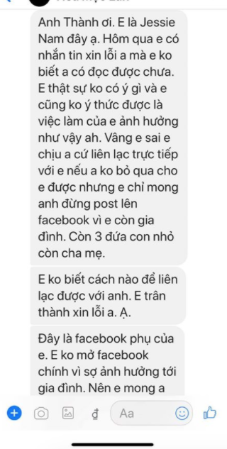 Trấn Thành công khai tin nhắn xin lỗi của người tung tin đồn anh "bay lắc" ảnh 2 Trấn Thành công khai tin nhắn xin lỗi của người tung tin đồn anh "bay lắc" ảnh 2