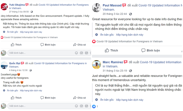 Người nước ngoài đánh giá rất cao tính thiết thực của trang fanpage này. Người nước ngoài đánh giá rất cao tính thiết thực của trang fanpage này.
