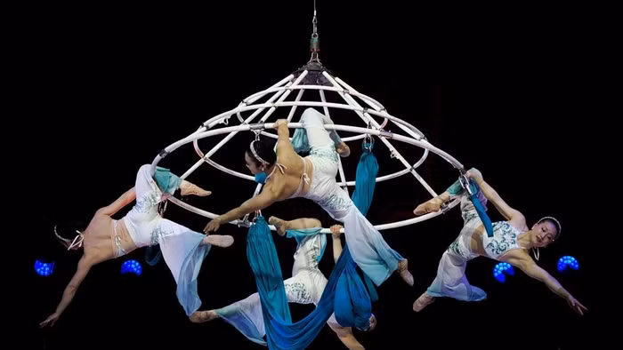 Tiết mục 'Đu nón' của Liên đoàn Xiếc Việt Nam sẽ tham dự Liên hoan Xiếc Monte Carlo vào đầu năm 2027. Ảnh: LĐX.