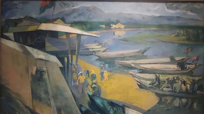 Huy Oánh - 'Đông Hà giải phóng', 1976. Ảnh: Hoàng Anh.
