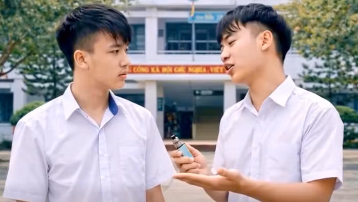 Hình ảnh AI học sinh dựng lên để tuyên truyền phòng chống thuốc lá, thuốc lá điện tử.