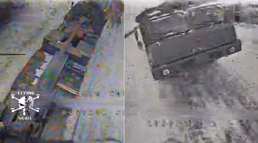 2 máy bay không người lái FPV không phá hủy được pháo tự hành Malva