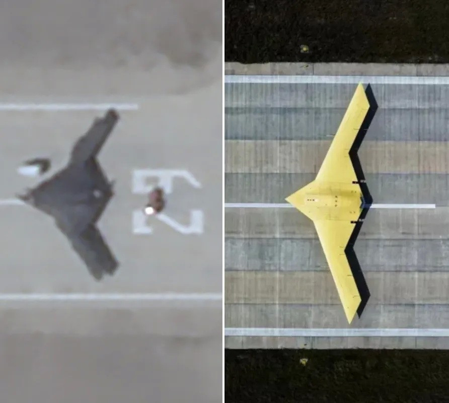 So sánh máy bay không người lái trong hình ảnh ghi được vào tháng 8 tại căn cứ Malan và CH-7. mystery-drone-ch-7-comparison.jpg
