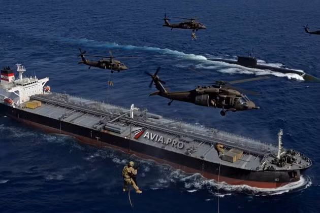 Vì sao tàu chiến và tàu ngầm Nga án binh bất động khi Mỹ bắt tàu chở dầu?