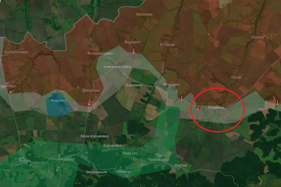 Khu định cư Yunakivka trên bản đồ Deepstate. screenshot-2-2.jpg