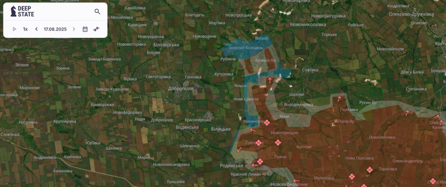 Bản đồ tình hình chiến sự tại Donetsk tính đến ngày 17 tháng 8 năm 2025. screenshot-3-3.jpg