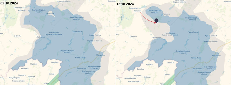Vị trí diễn ra trận phục kích của Quân đội Ukraine trên bản đồ DeepState. bez-imeivmni-1536x565-2515.jpg