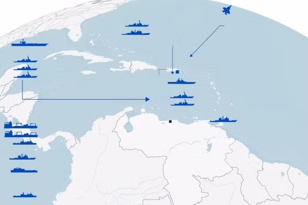 Mỹ đang triển khai lực lượng lớn nhất trong lịch sử tới biên giới Venezuela