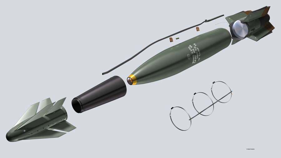 Mô hình đồ họa của bom Mk 84 với bộ dụng cụ Hammer-1000 đã tháo rời. akela-freedom-aasm-1000-13.jpg