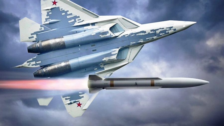 Su-57 bí mật tiếp cận và bắn hạ tiêm kích F-16 bằng tên lửa R-37M?