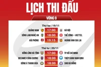 Lịch thi đấu vòng 9 V-League.