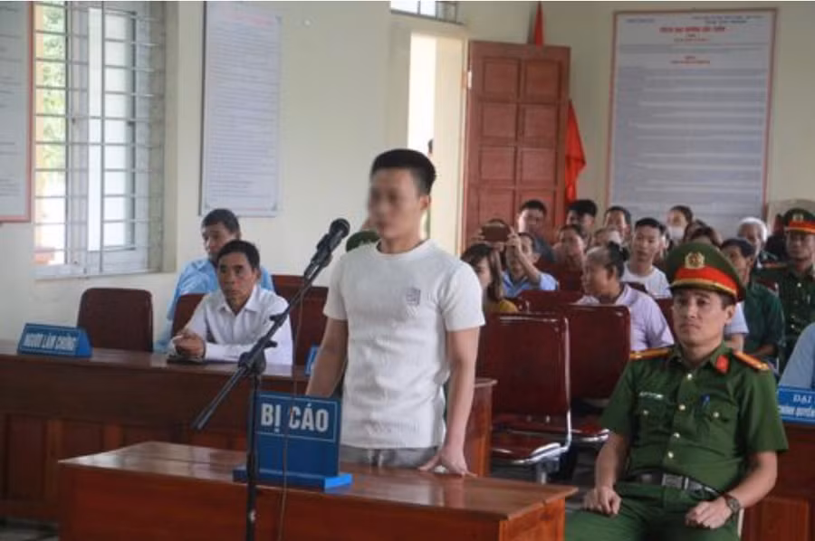 Nguyễn Thế Cường tại phiên toà xét xử.