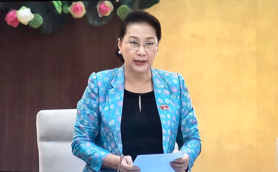 Chủ tịch Quốc hội Nguyễn Thị Kim Ngân phát biểu khai mạc phiên họp