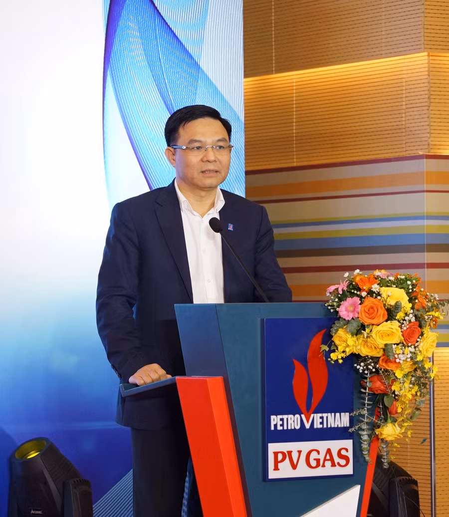 Tổng giám đốc Petrovietnam Lê Mạnh Hùng phát biểu Tổng giám đốc Petrovietnam Lê Mạnh Hùng phát biểu
