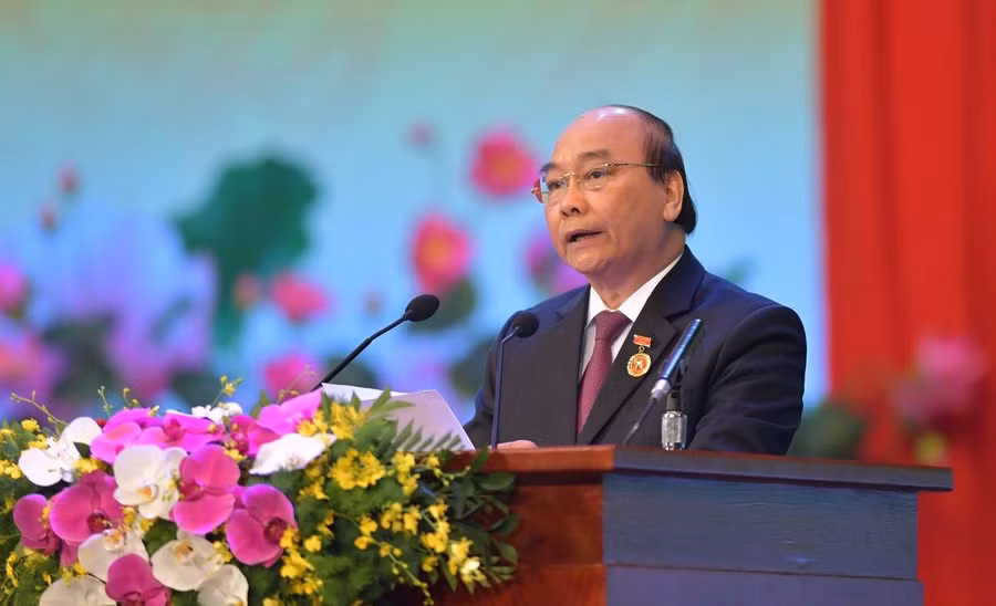 Thủ tướng Nguyễn Xuân Phúc phát biểu khai mạc Đại hội.