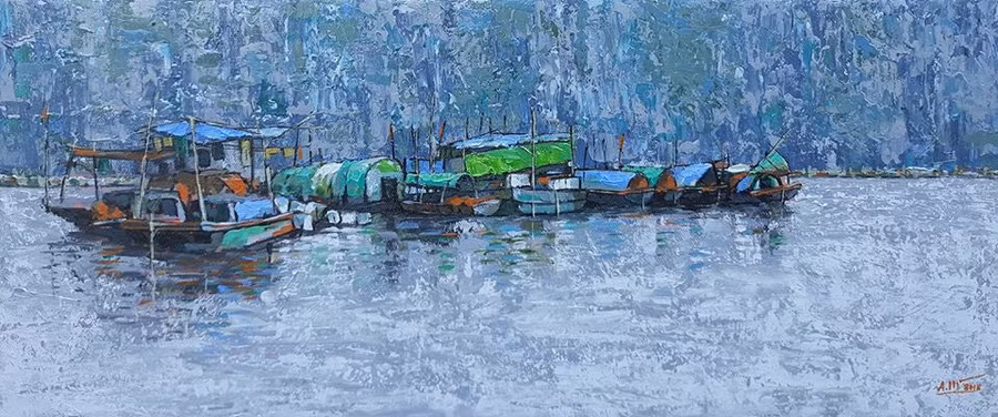 Tác phẩm trưng bày tại "Hơi thở biển".