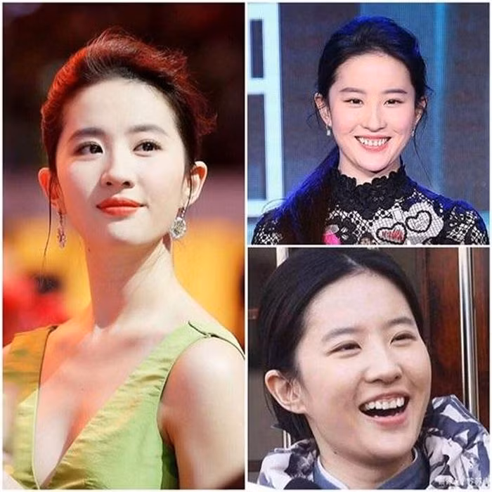 Ấn tượng khác biệt quá rõ nét của Lưu Diệc Phi ở hai trạng thái khi cười và không cười.