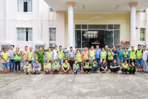 Các đối tượng tại cơ quan Công an.