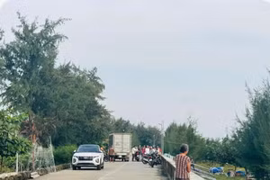 Khu vực tìm thấy thi thể nam sinh.