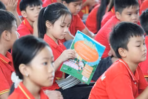 Học sinh Trường Tiểu học Nghi Văn (xã Văn Kiều, Nghệ An).