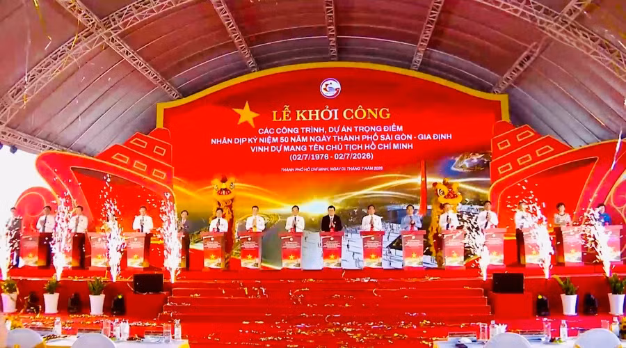 TPHCM chính thức khởi công 8 dự án, công trình trọng điểm sáng nay. 