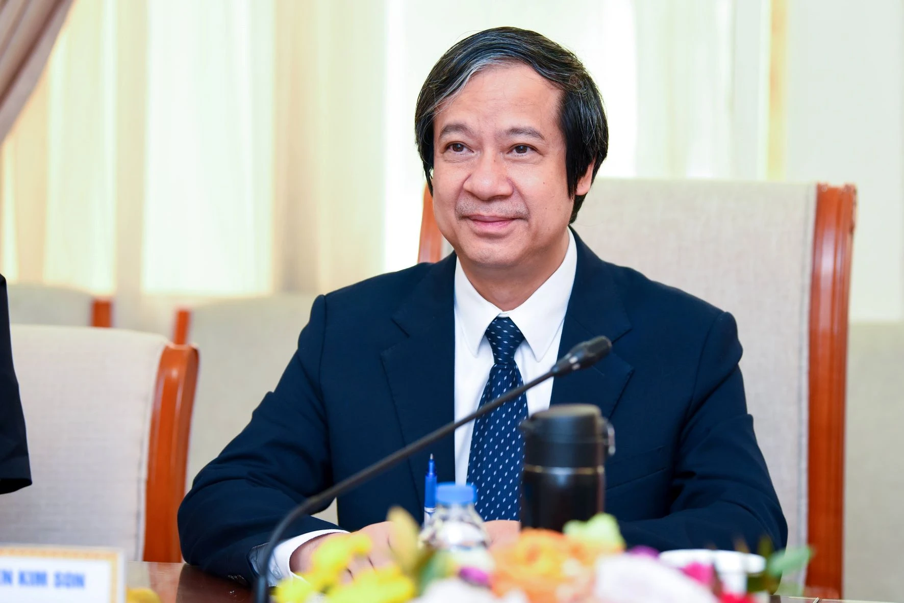 Bộ trưởng Nguyễn Kim Sơn phát biểu tại buổi làm việc.