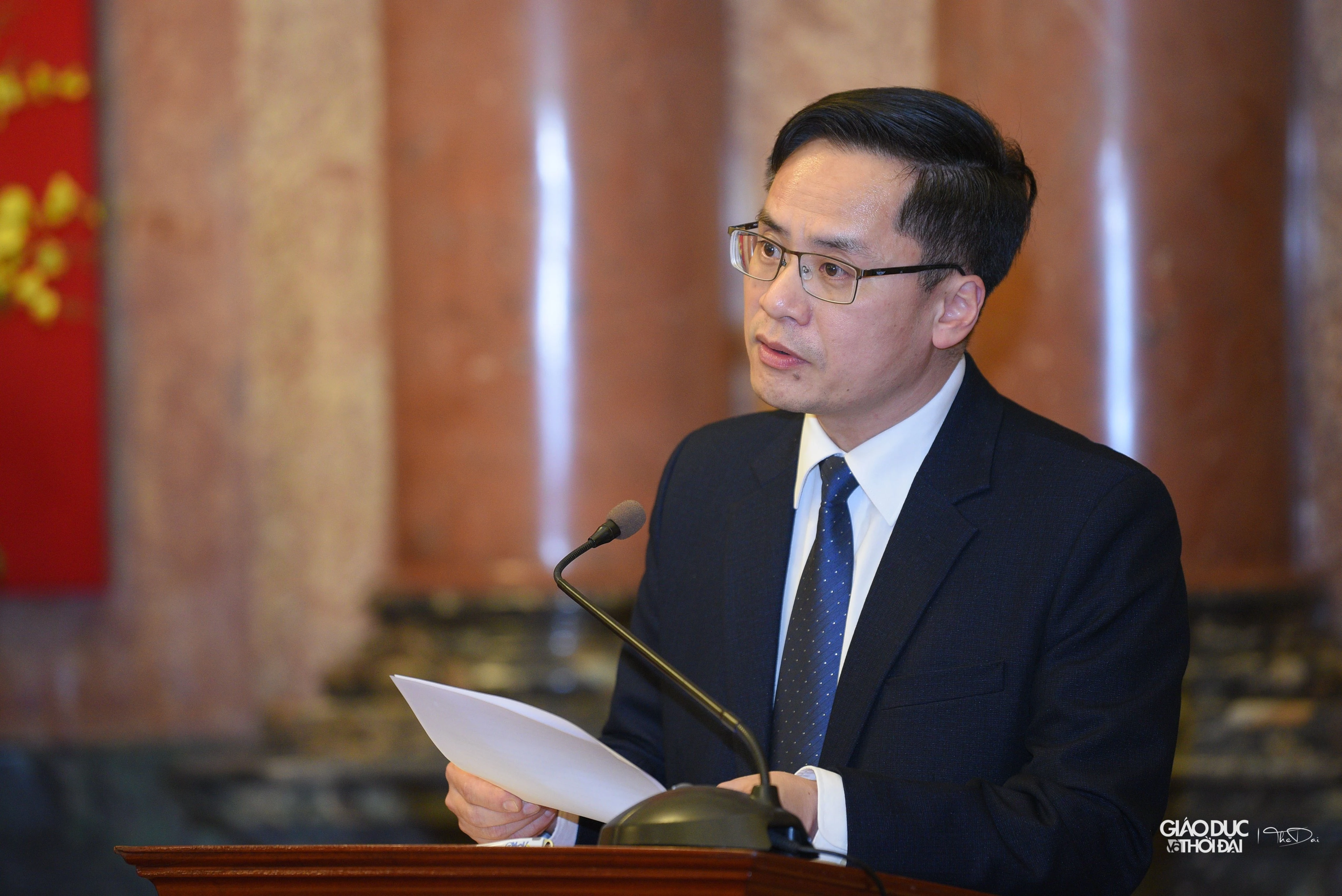 GS.TS Lục Huy Hoàng phát biểu tại buổi gặp mặt.