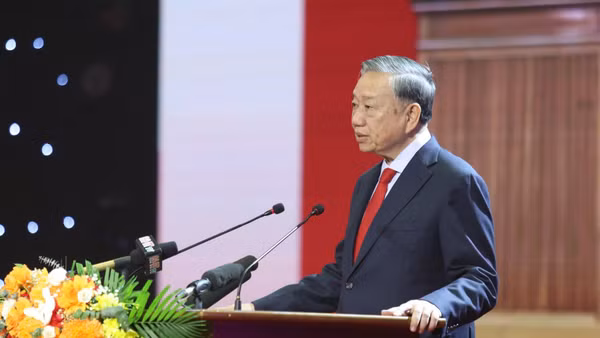 Tổng Bí thư, Chủ tịch nước Tô Lâm phát biểu tại lễ kỷ niệm.