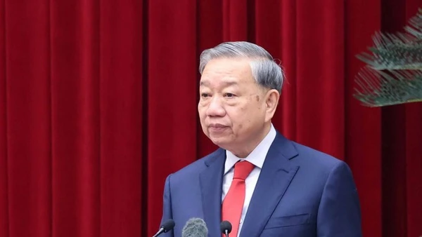 Tổng Bí thư Tô Lâm phát biểu khai mạc Hội nghị lần thứ hai Ban Chấp hành Trung ương Đảng khóa XIV. Ảnh: Thống Nhất/TTXVN