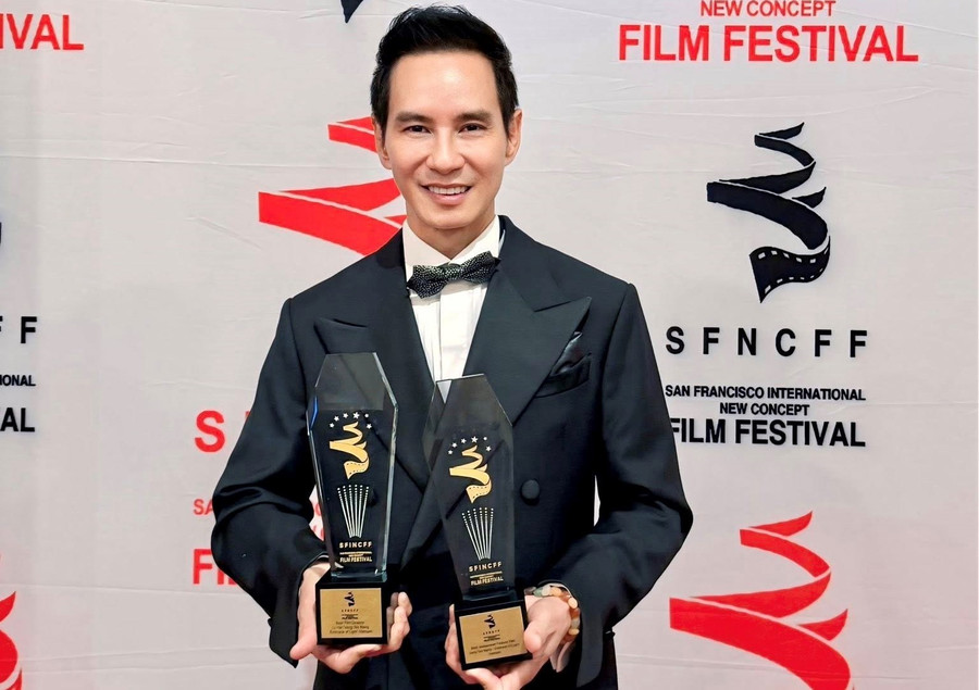 Lý Hải nhận hai giải thưởng tại Liên hoan phim quốc tế ý tưởng mới San Francisco 2025 - Ảnh: NVCC.