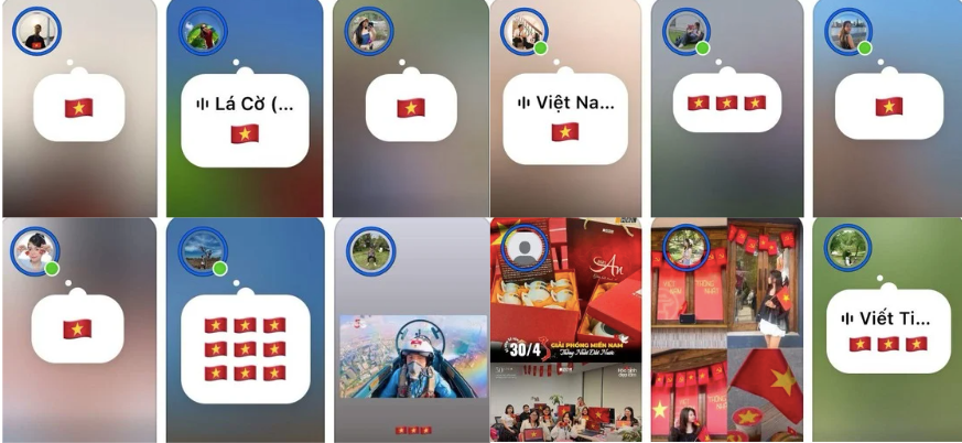 Các bạn trẻ đăng tải hình ảnh Quốc kỳ lên phần "tạo tin" khiến mạng xã hội biến thành bức tranh rực rỡ sắc đỏ. tu-hao-viet-nam-3.png