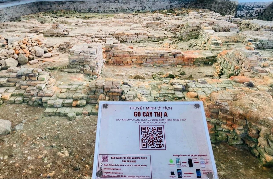 Khu di tích Óc Eo - Ba Thê được đánh giá nổi bật nhất trong khu vực Đồng bằng sông Cửu Long - Ảnh ITN.