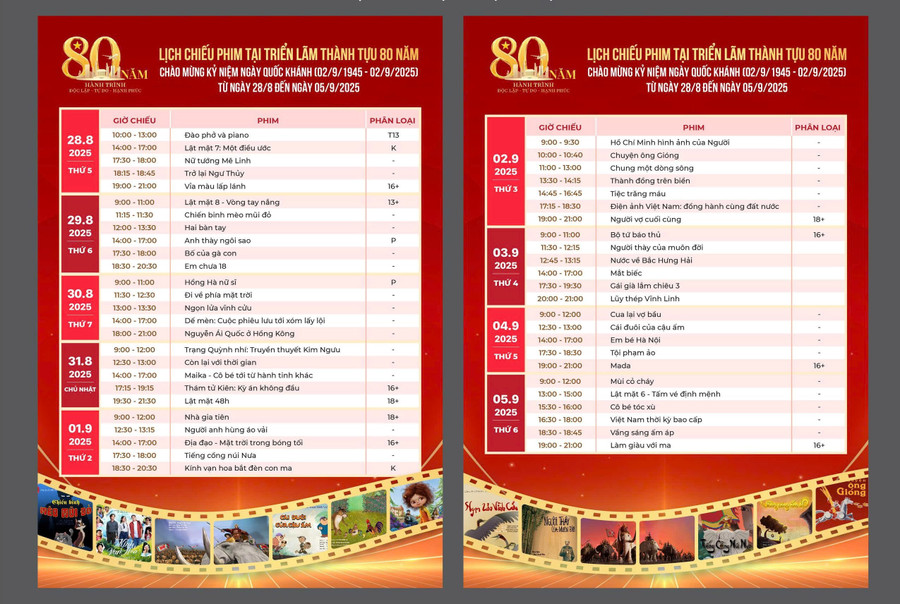 Lịch trình chiếu miễn phí 50 bộ phim. chieu-phim-1.jpg
