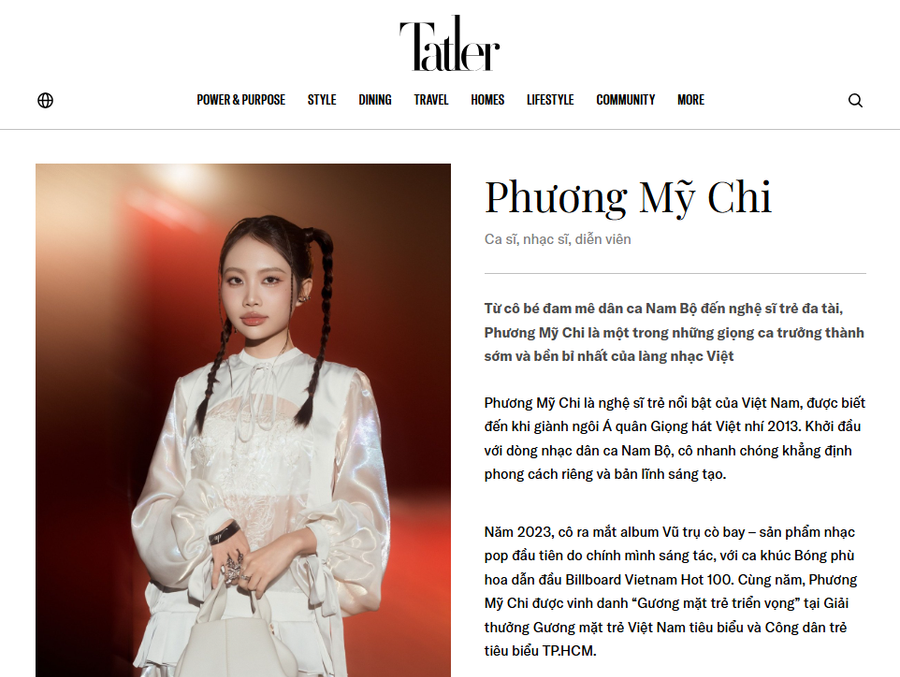 Phương Mỹ Chi lọt top 700 gương mặt kiến tạo và truyền cảm hứng tại châu Á