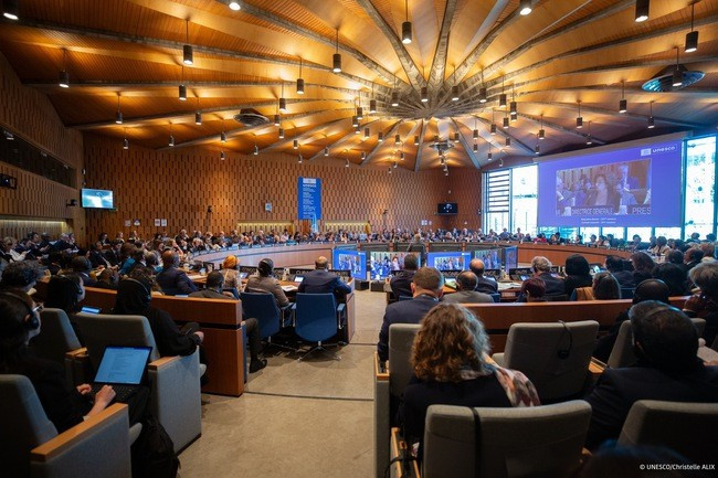 Quang cảnh phiên họp của Hội đồng Chấp hành UNESCO - Ảnh: Bộ VH,TT&DL.