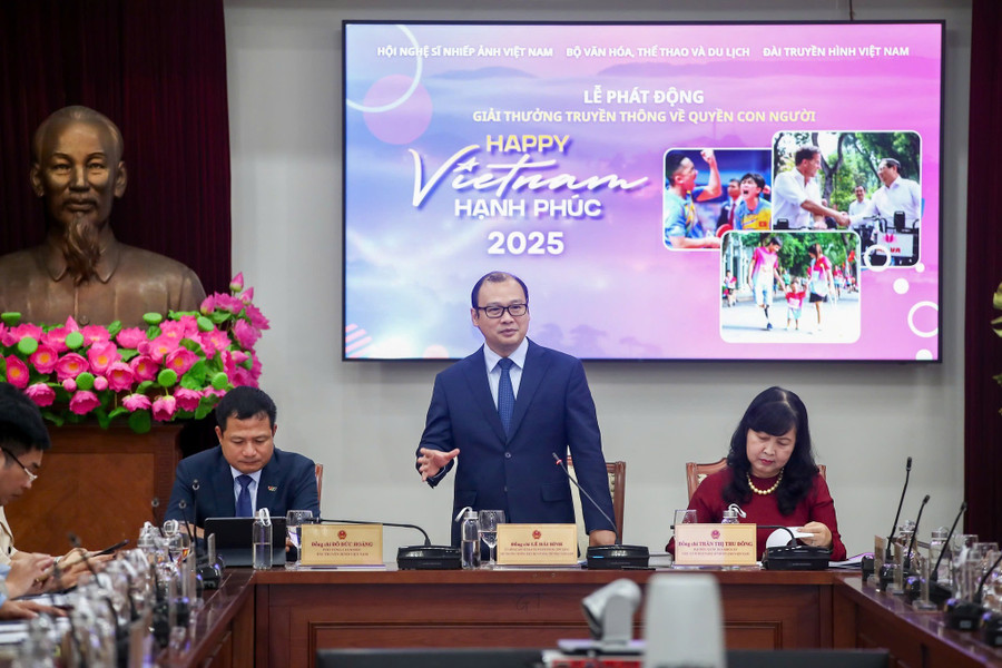 Thứ trưởng Bộ VH,TT&DL Lê Hải Bình phát biểu tại Lễ phát động. vn-hanh-phuc-2.jpg