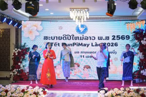 Tết cổ truyền Bunpimay 2026 tại Trường Đại học Y Dược Thái Bình góp phần tăng cường hiểu biết, vun đắp tình hữu nghị giữa hai nước Việt - Lào.