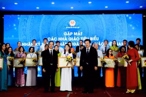 Nhà giáo Ưu tú Mai Thị Bích Nguyện là 1 trong 200 nhà giáo tiêu biểu giai đoạn 1982-2022 được Bộ GD&ĐT vinh danh. Ảnh NVCC