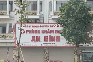 Phòng khám đa khoa An Bình bị tước giấy phép hoạt động 5 tháng. Ảnh: TG