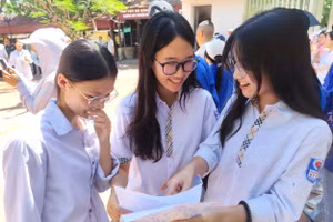 Thí sinh tự tin sau môn thi đầu tiên.
