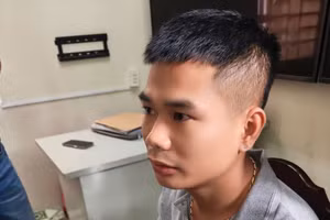 Đỗ Văn Hưng tại Cơ quan Công an. Ảnh Công an tỉnh Hưng Yên.